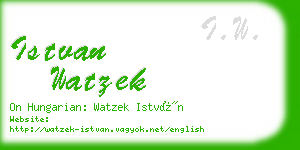 istvan watzek business card